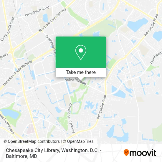 Chesapeake City Library map