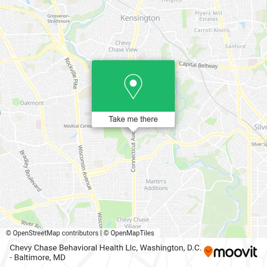 Chevy Chase Behavioral Health Llc map