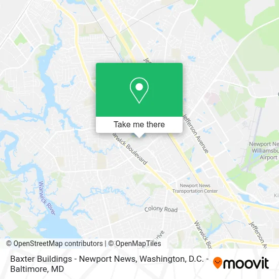 Baxter Buildings - Newport News map