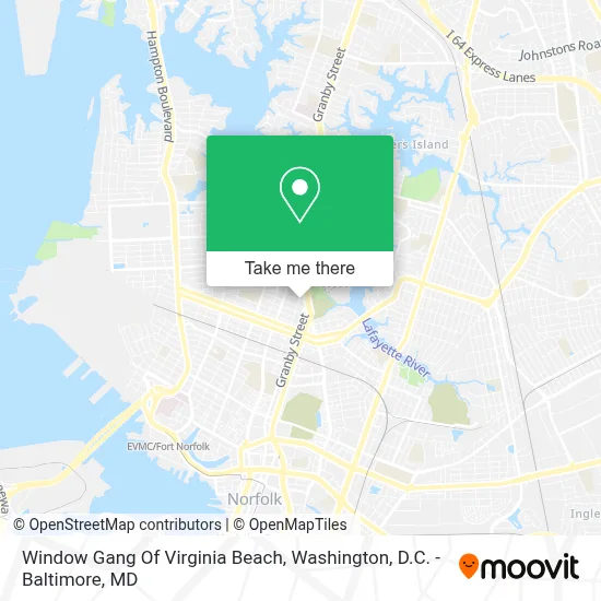 Window Gang Of Virginia Beach map
