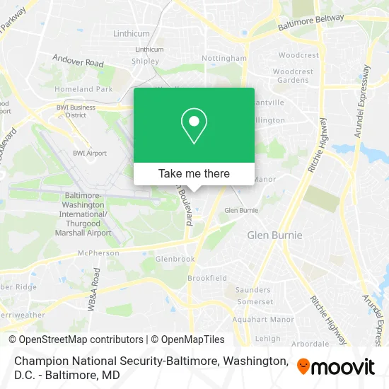 Champion National Security-Baltimore map