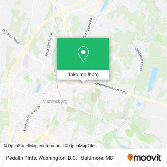 Pedalin Pints map