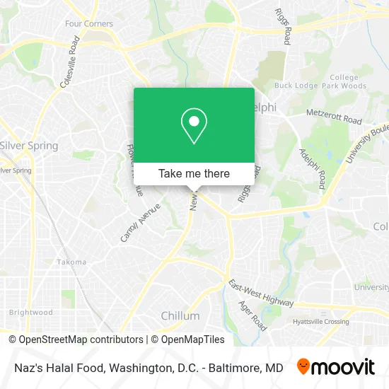 Naz's Halal Food map