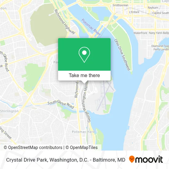 Crystal Drive Park map