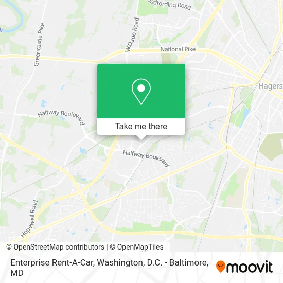 Enterprise Rent-A-Car map