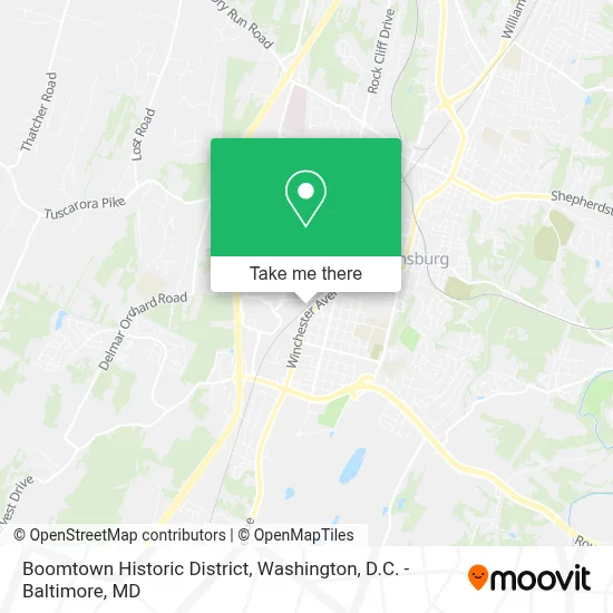 Boomtown Historic District map