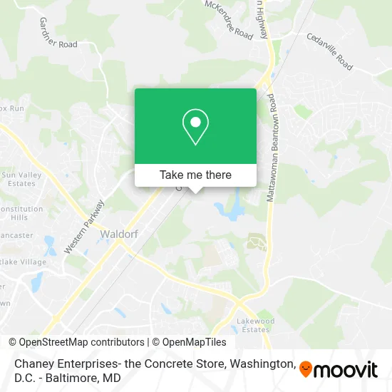 Chaney Enterprises- the Concrete Store map