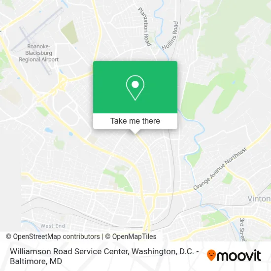 Williamson Road Service Center map