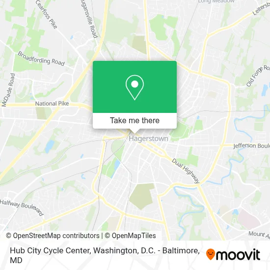 Hub City Cycle Center map