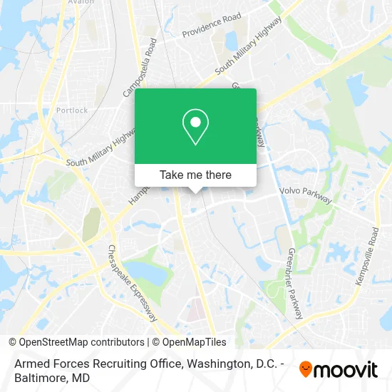 Armed Forces Recruiting Office map