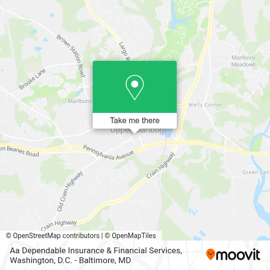 Aa Dependable Insurance & Financial Services map