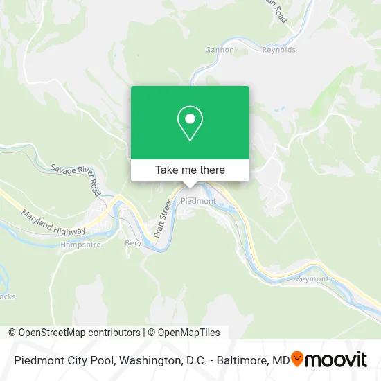 Piedmont City Pool map