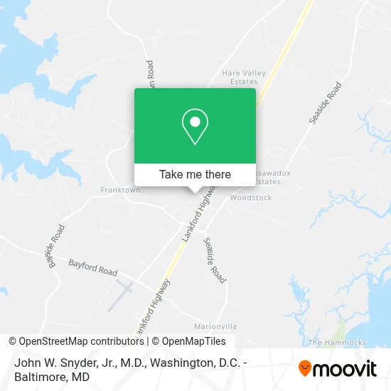 John W. Snyder, Jr., M.D. map
