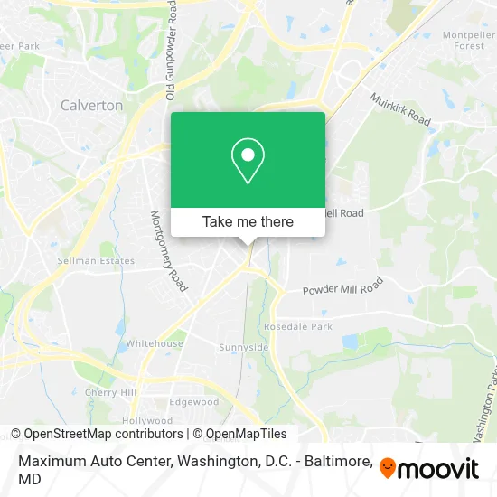 Maximum Auto Center map