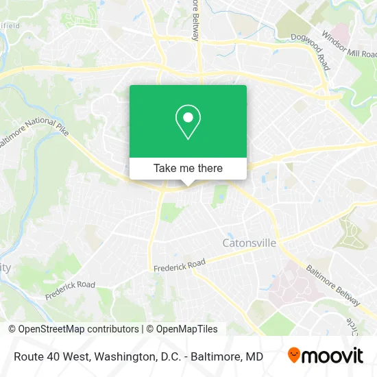 Route 40 West map