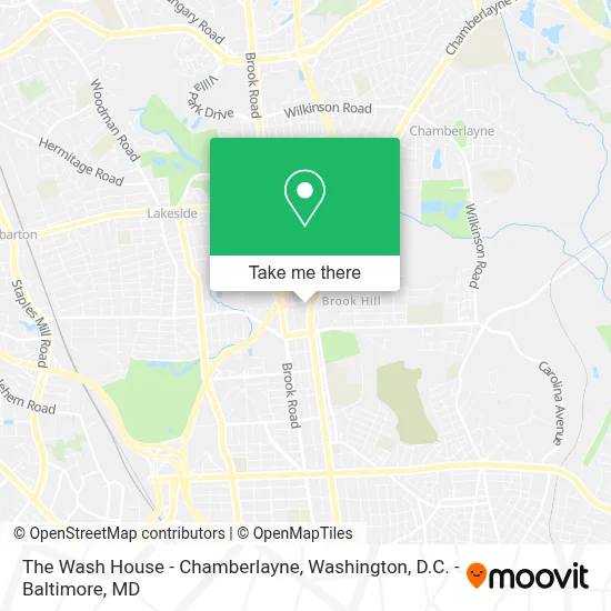 The Wash House - Chamberlayne map