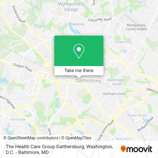 The Health Care Group Gaithersburg map
