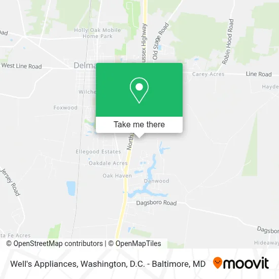Well's Appliances map