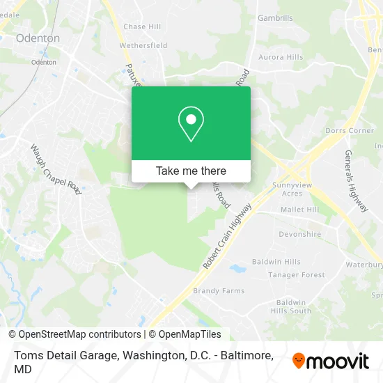 Toms Detail Garage map