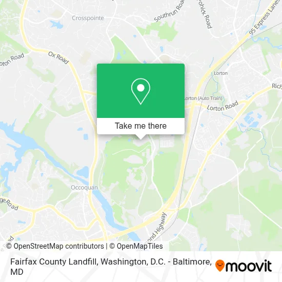Fairfax County Landfill map