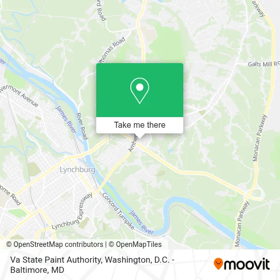 Va State Paint Authority map