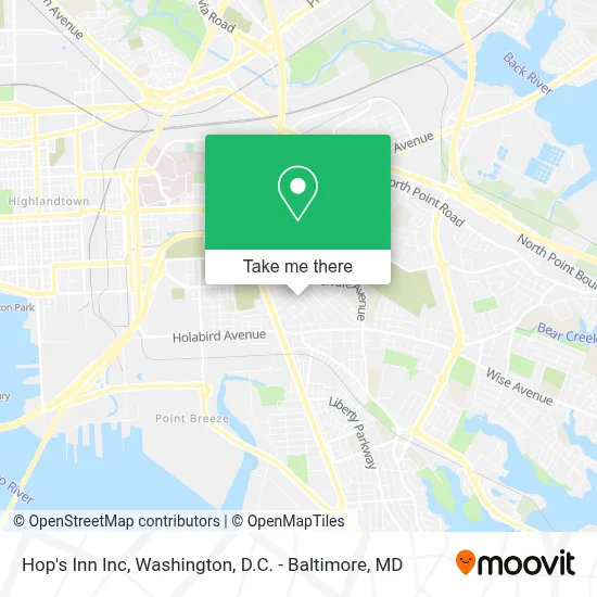 Hop's Inn Inc map