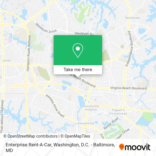 Enterprise Rent-A-Car map