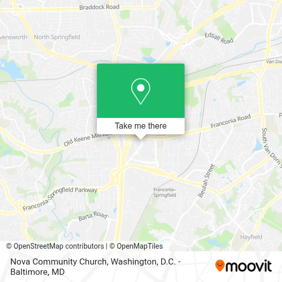 Nova Community Church map