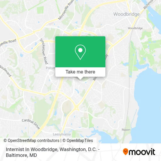 Internist In Woodbridge map
