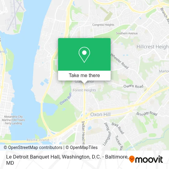 Le Detroit Banquet Hall map