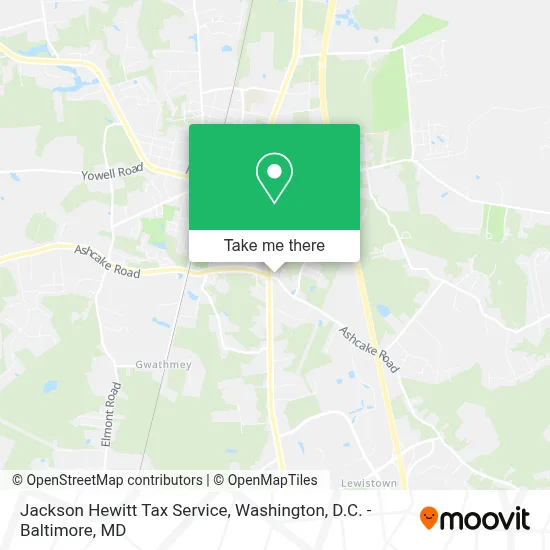 Jackson Hewitt Tax Service map