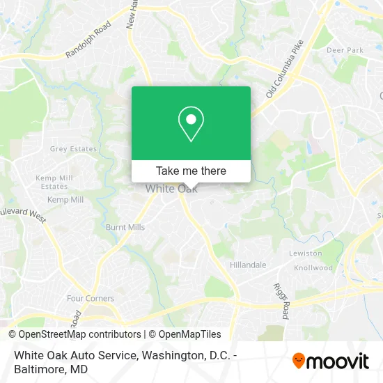 White Oak Auto Service map