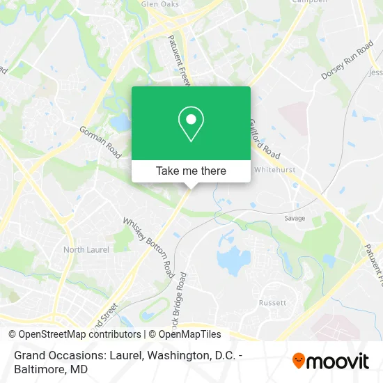 Grand Occasions: Laurel map