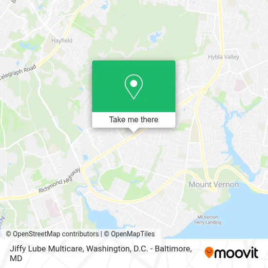 Jiffy Lube Multicare map