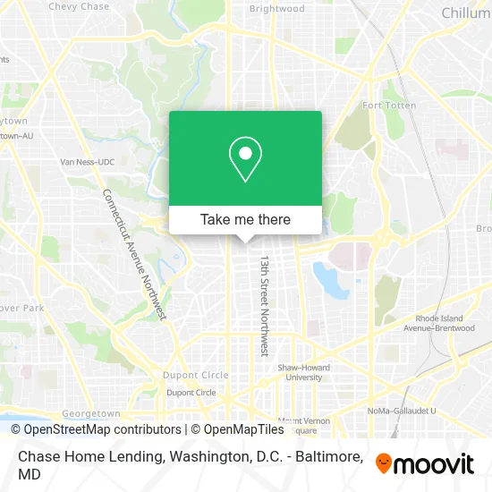Chase Home Lending map