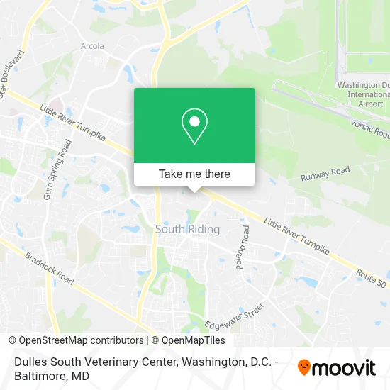 Dulles South Veterinary Center map