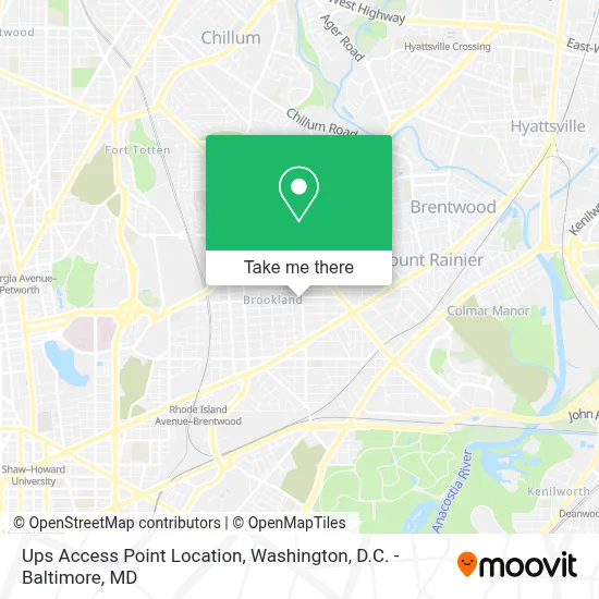 Ups Access Point Location map