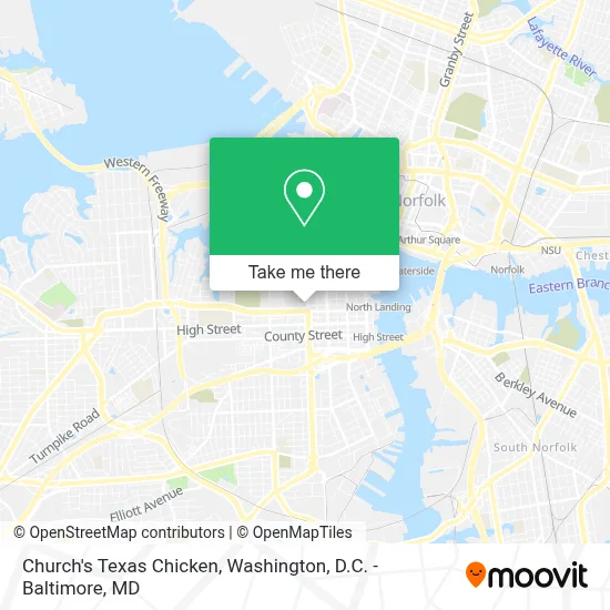Church's Texas Chicken map