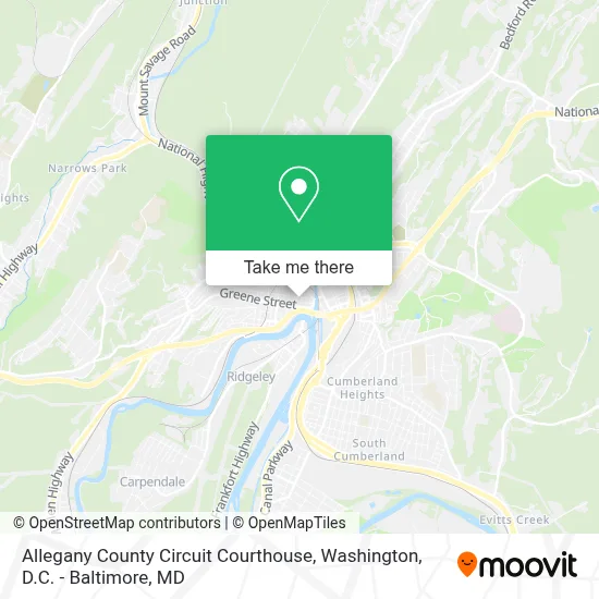 Allegany County Circuit Courthouse map