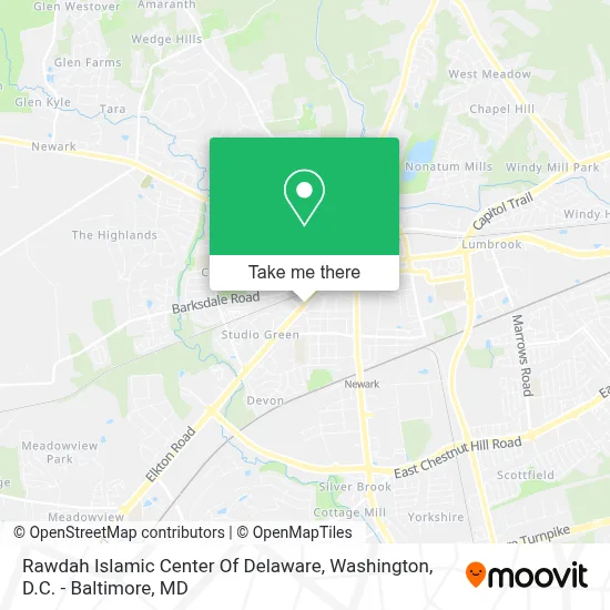 Rawdah Islamic Center Of Delaware map