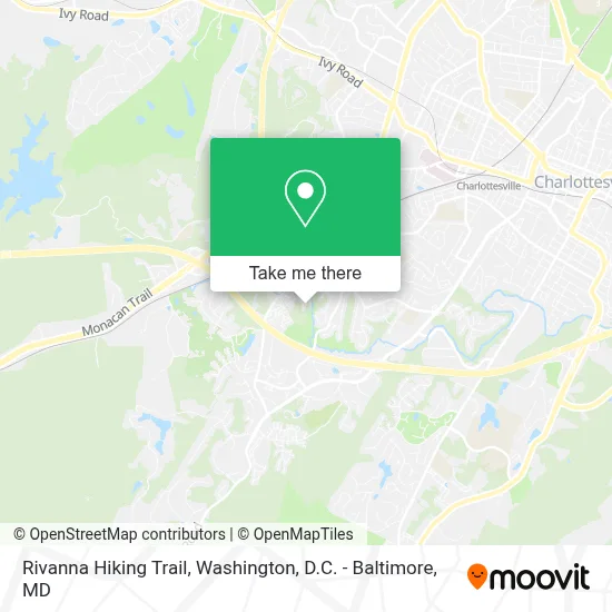 Rivanna Hiking Trail map