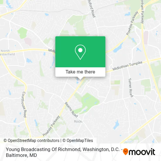 Young Broadcasting Of Richmond map