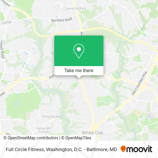 Full Circle Fitness map