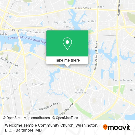 Welcome Temple Community Church map