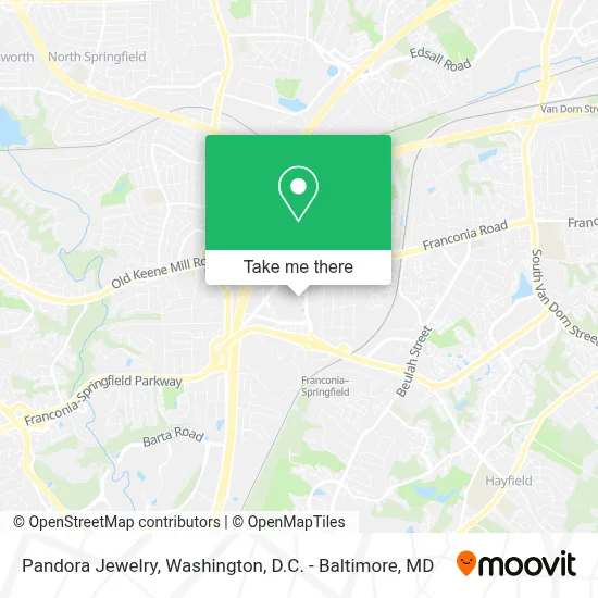 Pandora Jewelry map