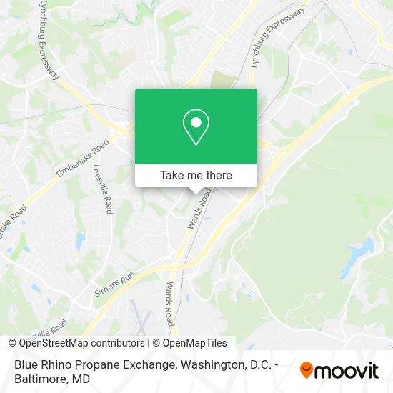 Blue Rhino Propane Exchange map