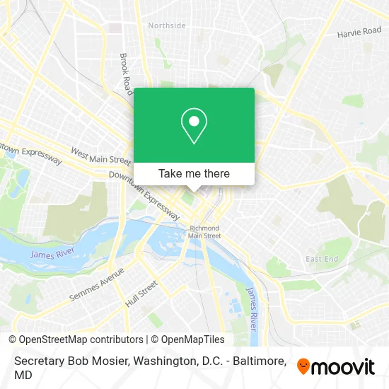 Secretary Bob Mosier map