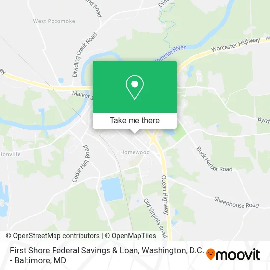 First Shore Federal Savings & Loan map