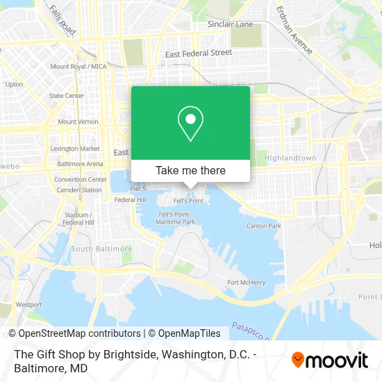 The Gift Shop by Brightside map