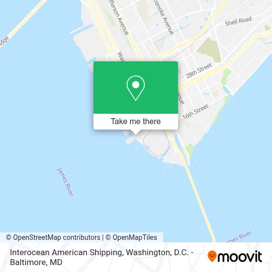 Interocean American Shipping map